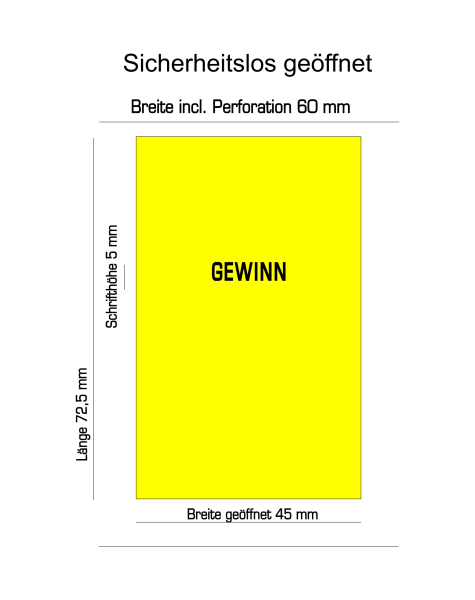 Sicherheitslose Gewinn 100er Beutel, bunt gemischt